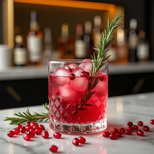 Rosemary Pomegranate Mocktail